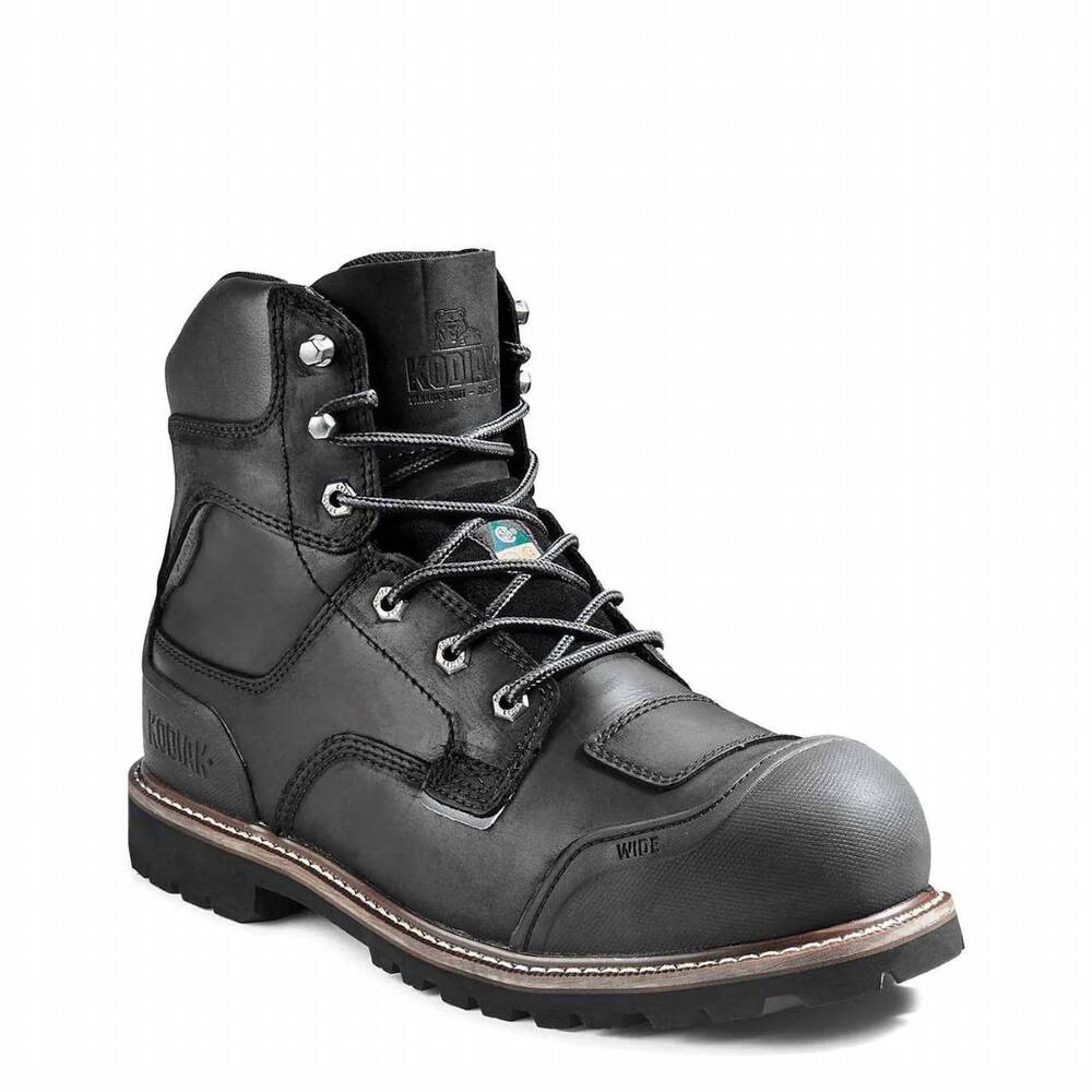 NEW KODIAK men's widebody composite toe plate waterproof boots in black